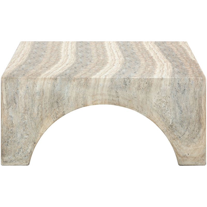 Table basse d'extérieur Hughley, Travertin