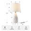 Lampe de table moderne en céramique blanche de 60 cm (23,6 po) avec variateur à 3 niveaux pour chambre, salon et entrée