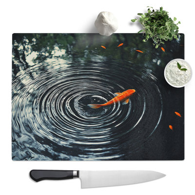 Fish Pond  Glass Chopping Board