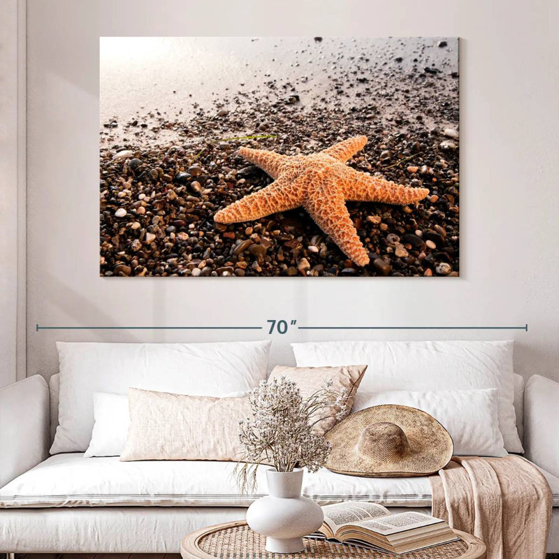 Brampt Orange Starfish, 34" H x 51" W