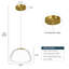 Luminaire suspendu en verre transparent à finition dorée Creative