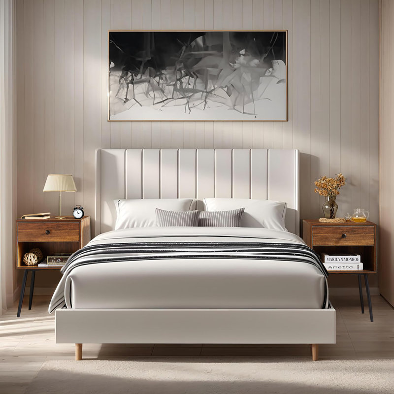 Kempst Nightstands Set for Bedroom Living Room, Brown