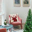 Housses de coussin abstraites en lin 18 x 18 po pour Noël