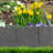 Garden Edging - 10-Piece Outdoor Decorative Flower Bed Border Set for Landscaping - 8-Foot Interlocking Stone Trim with Stakes