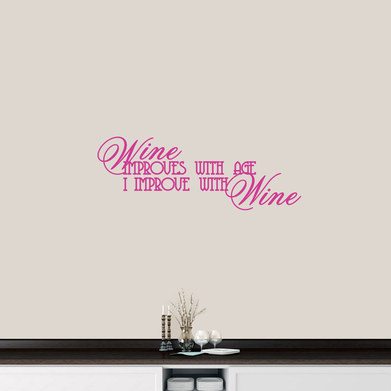 Décalcomanie murale à vin, Rose vif
