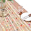 Table Runner - Champagne - 10-Foot Embroidered Daisy Tulle Runner For Spring/Summer, Seasonal Home And Party Table Décor