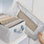 Ensemble de 4 paniers de rangement pliables en tissu avec poignées, bacs de rangement pliables, cadre en métal robuste pour le rangement à la maison, dans le placard, le bureau, la chambre de bébé ou la salle de lavage-698127981