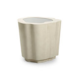 Amorphous Side Table W/Glass Top