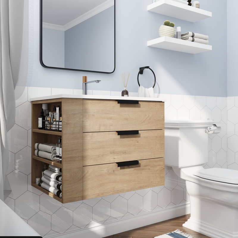 Ensemble de meuble-lavabo mural simple 30 po Al-Mutasem