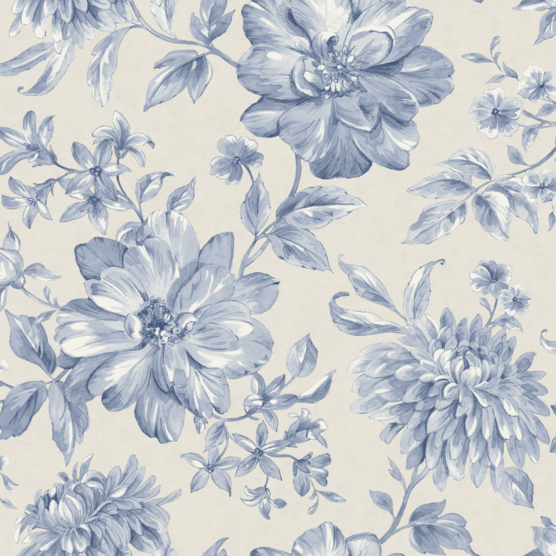 Arcilia 10.5m x 52cm Wallpaper Roll, Blue