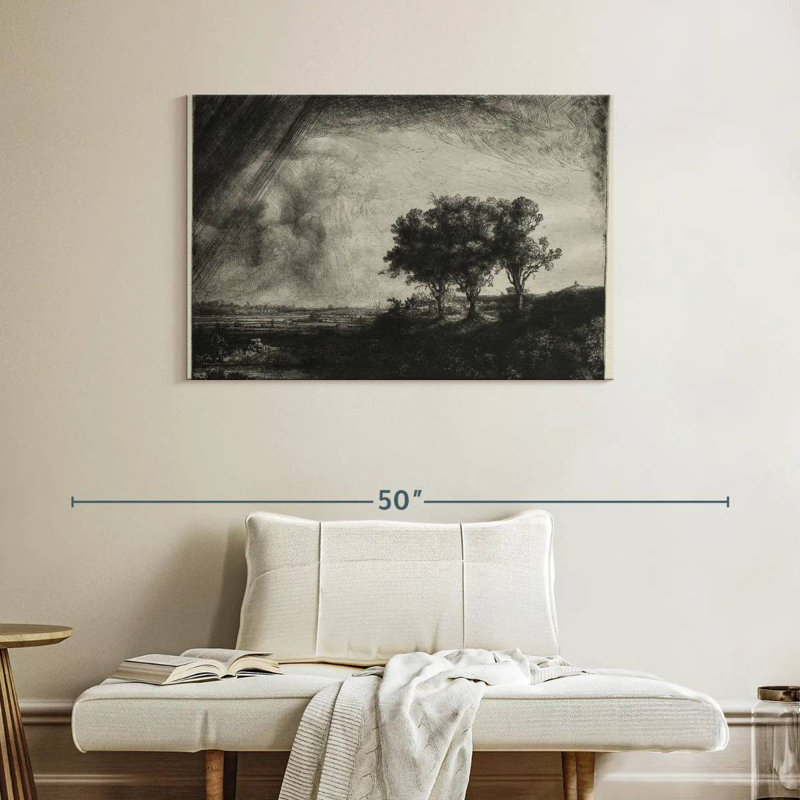 Alvord les trois arbres, H 26 po x l 39 po