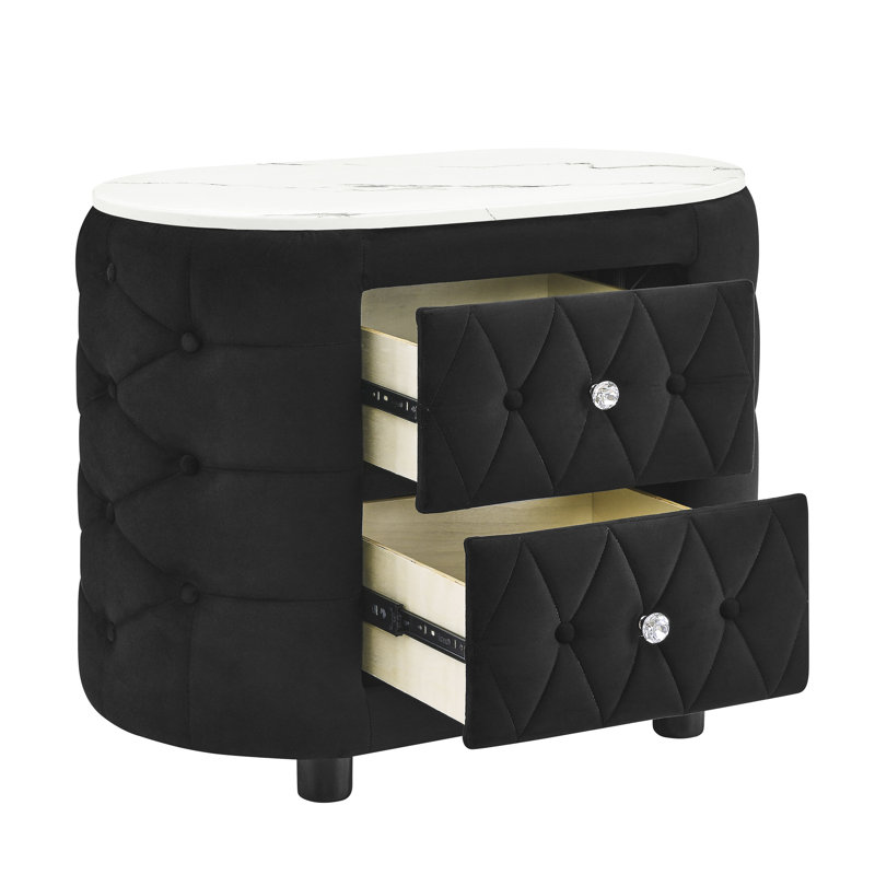 Table de chevet Modern, Noir