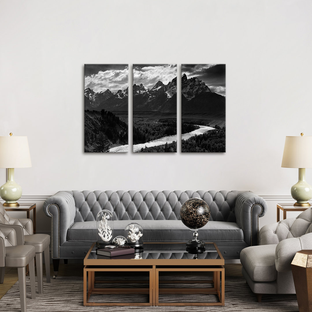 'Grand Teton II' by Ansel Adams Graphic Art Multi-Piece Image on Wrapped Canvas
