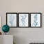 Antique Botanical In Blue I - Ensemble de 3 peintures sur toile encadrées-894330615-894330378