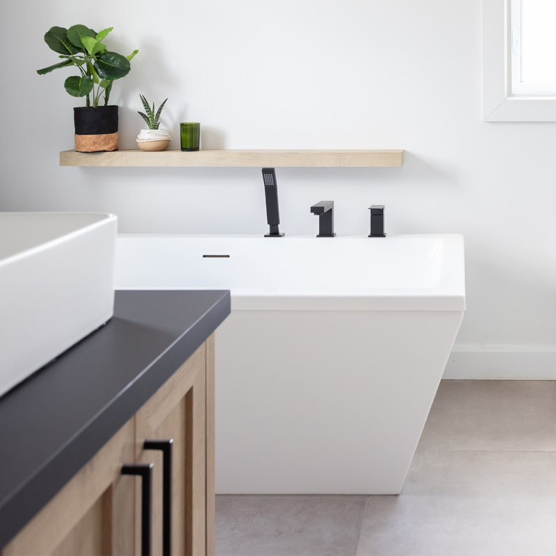 Bailey-II 60'' x 31'' Freestanding Soaking Bathtub