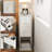 Space-Saving Narrow Nightstand with 2 Drawers and Open Storage-675226596