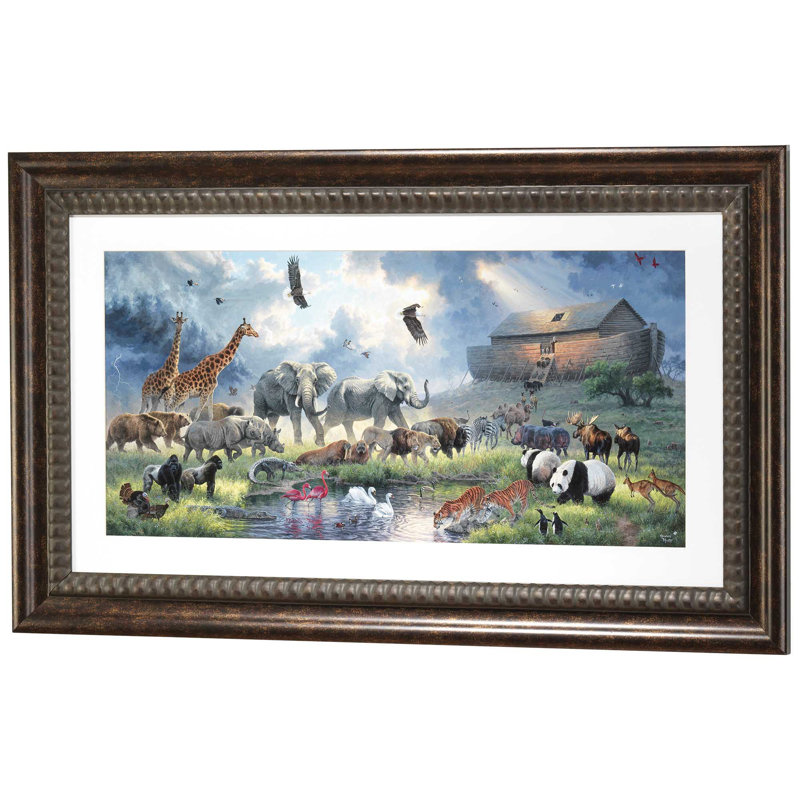 Framed Wall Decor Noahs Ark 36X26