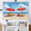 Red Blue Italian Beachside Escape - Ensemble de décoration murale plage-880900028-880900019