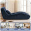Chaise Lounge Chair, Modern Upholstered Recliner Sofa, With Curved Back-1383360678