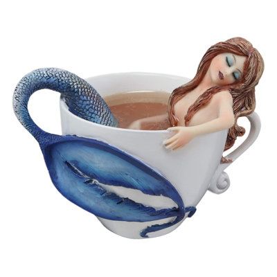 Figurine de la tasse à thé brun sirène amy Bernabe