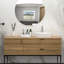 Lavabo de salle de bain en céramique blanche 18,99 x 12,42 pouces - style vasque, moderne, largeur de teinture pour salle de bain
