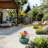 Large Muted Teal (Upgraded Interior) Concrete Round Planter / Pot With Drainage Holes-2104096253