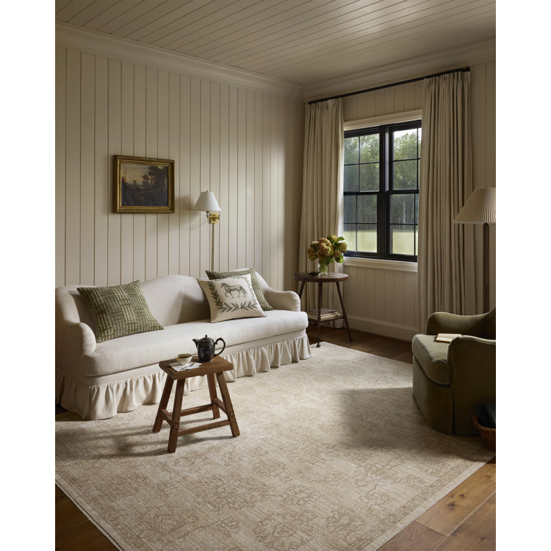 Chris aime Julia X Loloi. Tapis Miriam, Ivory / Neutral, 3 pi 6 po x 5 pi 6 po