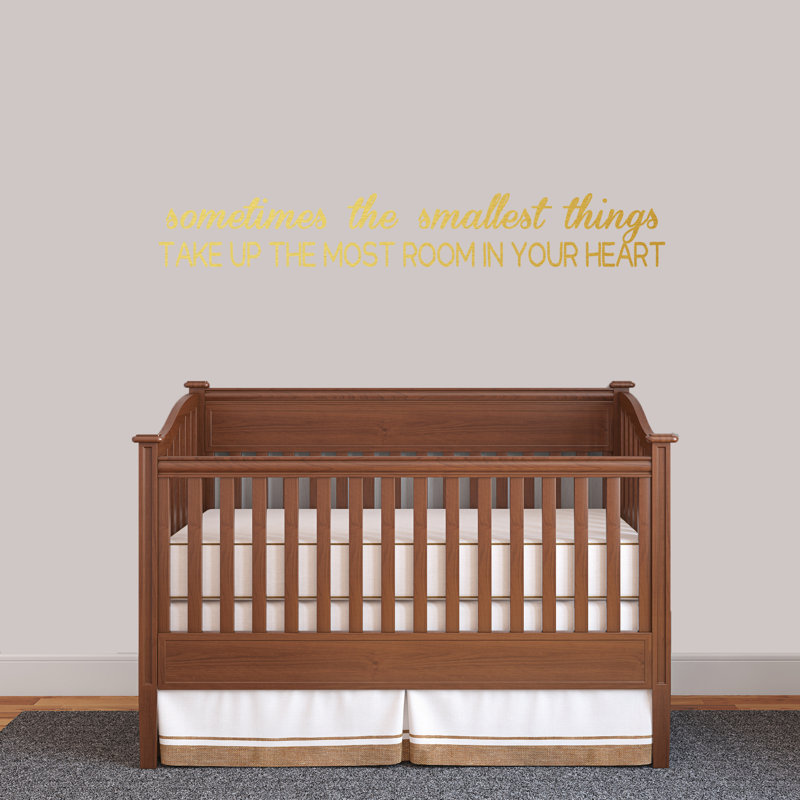 Text & Numbers Non-Wall Damaging Wall Decal, Gold