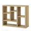 Bibliothèque ouverte en bois avec tablette ouverte, armoire de rangement autoportante avec 7 espaces de rangement en cubes-383896909