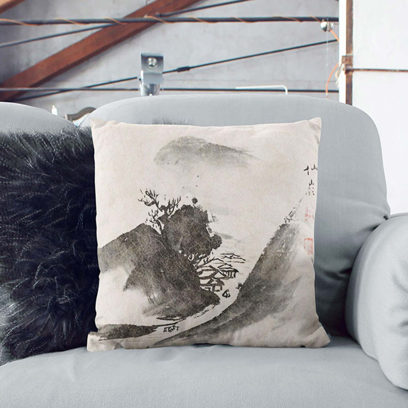 Square Cushion, 40cm H x 40cm W x 15cm D, Stone