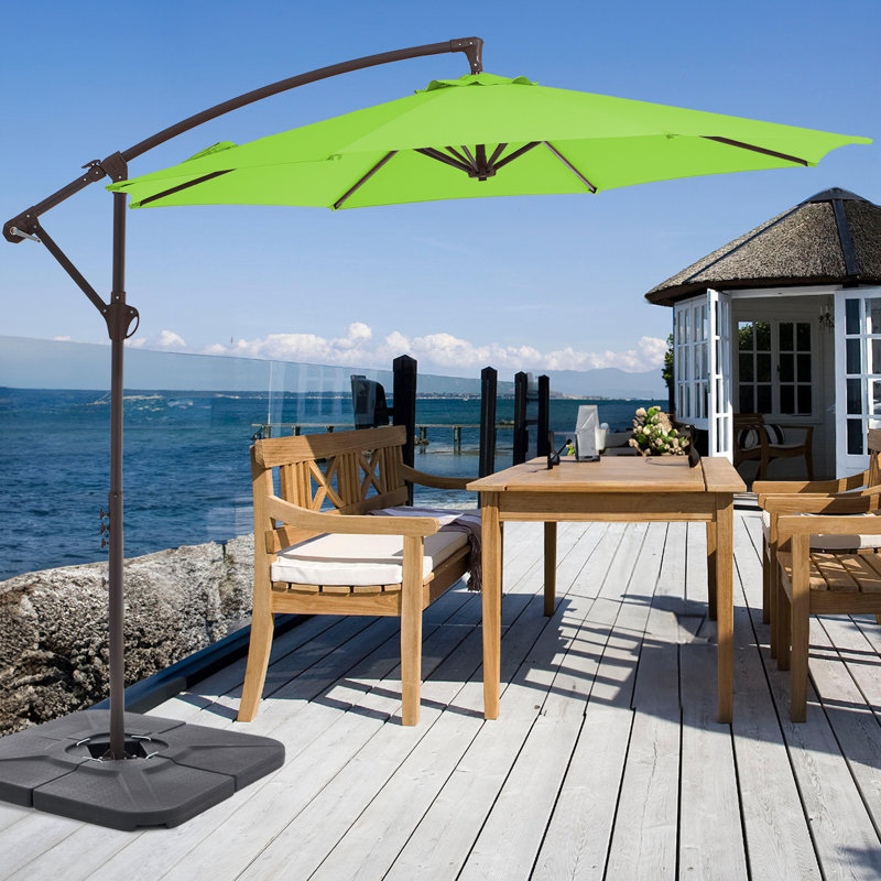 Parasol en porte-à-faux 10 pi Hawkinsville, Vert pomme