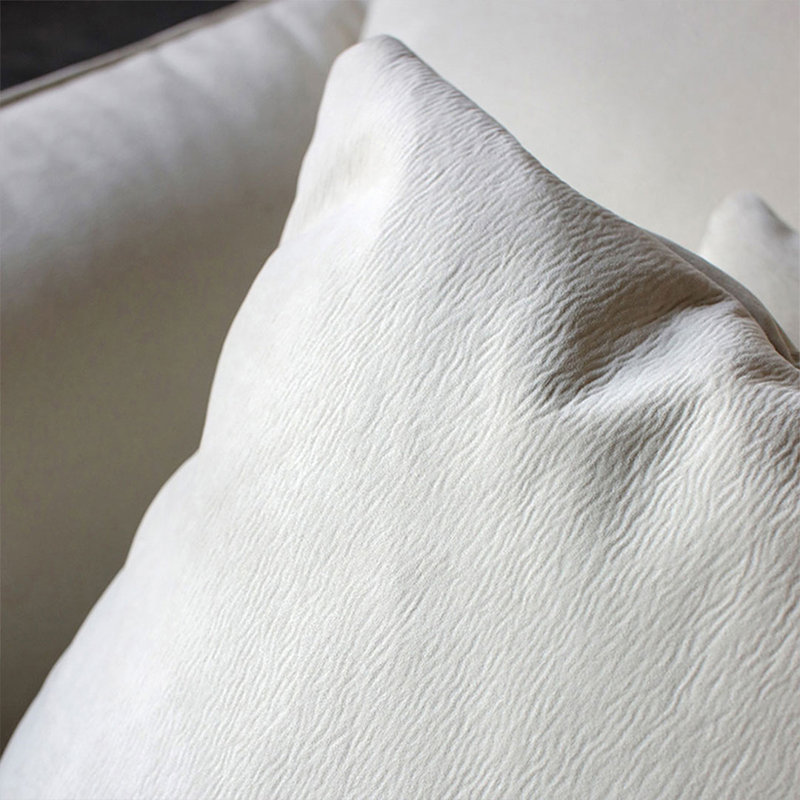 Canapé modulaire en polyester blanc avec coussins