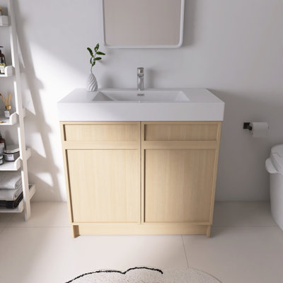 Ensemble de meuble-lavabo simple 36 po avec plateau en résine Marham