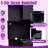 5-Tier L-Shaped Corner Bookshelf With LED Lighting & Baffle-1212803342