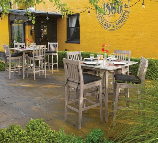Wexford Outdoor Teak Bar Stool, Grigio