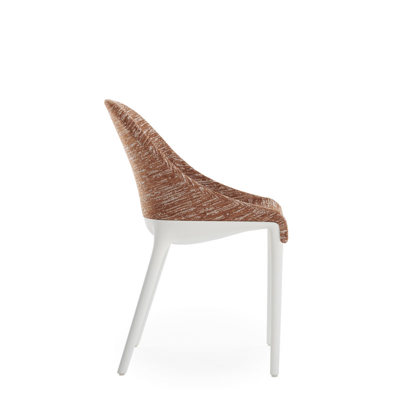 Eleganza Upholstered Dining Chair, Russet, White