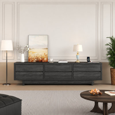 Modern 6-Drawer TV Stand With Power Outlet