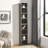 8-Tier Media Tower Rack, CD DVD Slim Storage Cabinet With Adjustable Shelves, Tall Narrow Bookcase Display Bookshelf For Home Office,Multi-Functional Double-Decker Bookcase