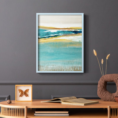 Aqua Quartz V1 Framed Print - Solid Wood