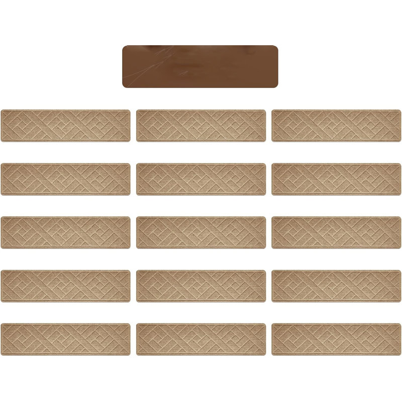 Tapis d'escalier antidérapant, Beige