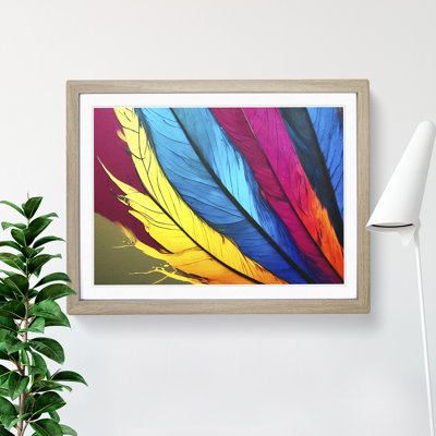 Colourful Bird Feathers Vol.6 - Single Picture Frame Print