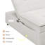 Canapé-lit 4 en 1, fauteuil-lit, repose-pieds pliant multifonctionnel avec pochette de rangement et port USB pour petit appartement, salon, chambre à coucher, couloir