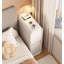 Table de chevet à 2 tiroirs de style crème ultra-étroite, table d'appoint de rangement minimaliste moderne pour chambre à coucher, armoire compacte sans assemblage