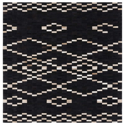 Tapis argyle en cuir Studio