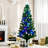 6' Tall Douglas Fir Pre-Lit Artificial Christmas Tree With Realistic Branches, 24 Multi-Colour LED Lights, Fibre Optics And 230 Tips