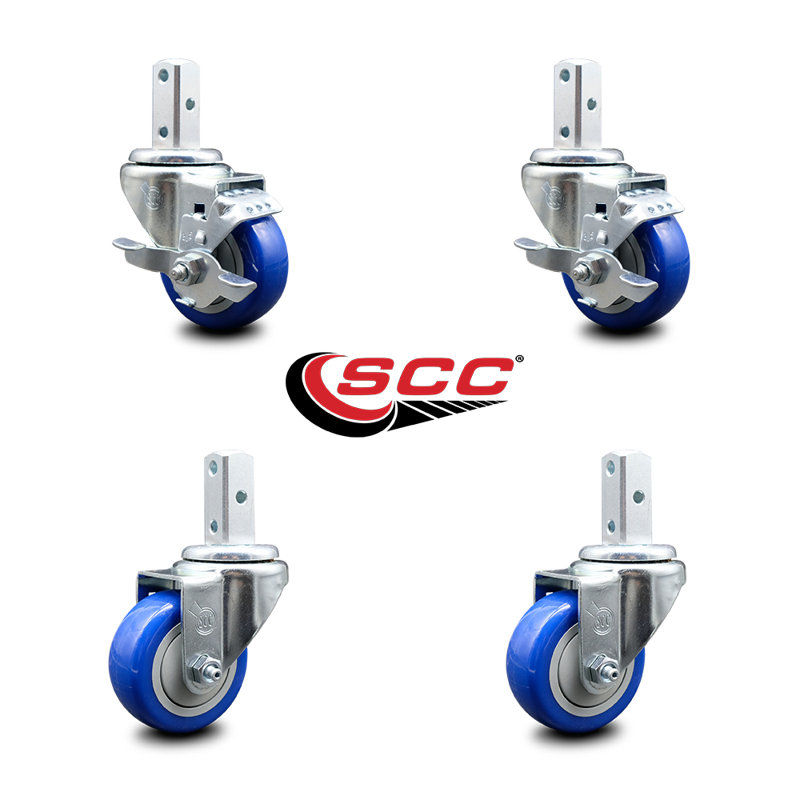 Polyurethane Casters, Blue