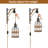 Farmhouse Plug in Wall Sconce Set of 2, Metal Wall Lamp Cage with Pulley Lift