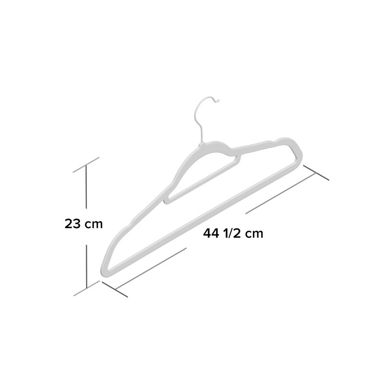 Non-Slip Standard Hanger, Grey
