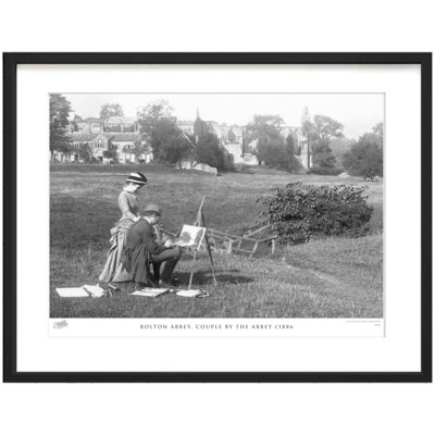 Bolton Abbey, Couple by the Abbey C1886 1 Piece Single Picture Frame Wall Art