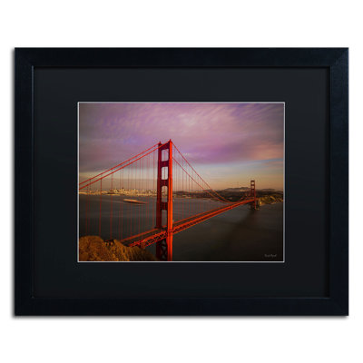 «Golden Gate Bridge» par David Ayash, reproduction photographique encadrée Natchez